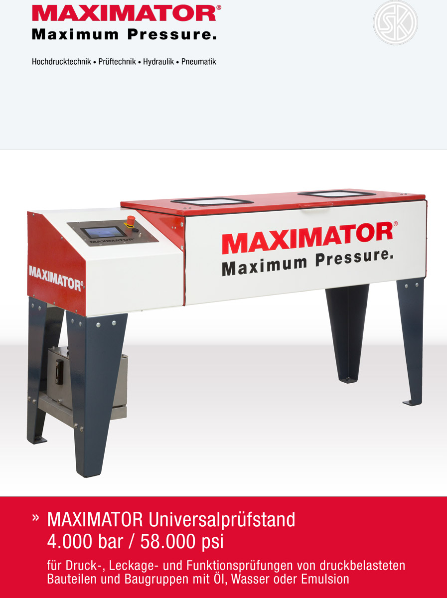 MAXIMATOR Universal­prüfstände